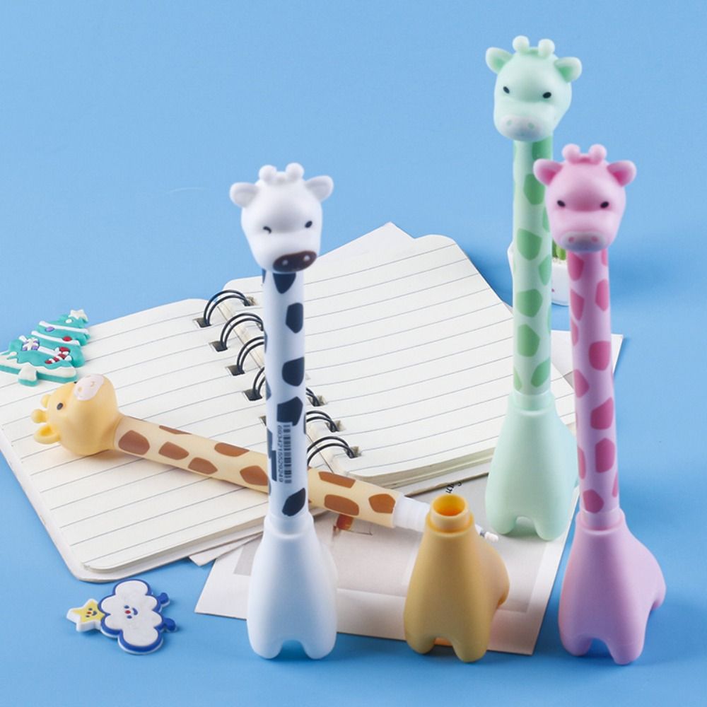 Pretty Aesthetic Giraffe Gel Pen Funny Cute Writing Pen Standing Giraffe Pen  School Office Supply