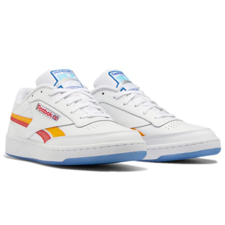 Reebok Club C Revenge Белое золото Красные мужские кроссовки Cloud-White Collegiate-Gold Vector-Red GX0383