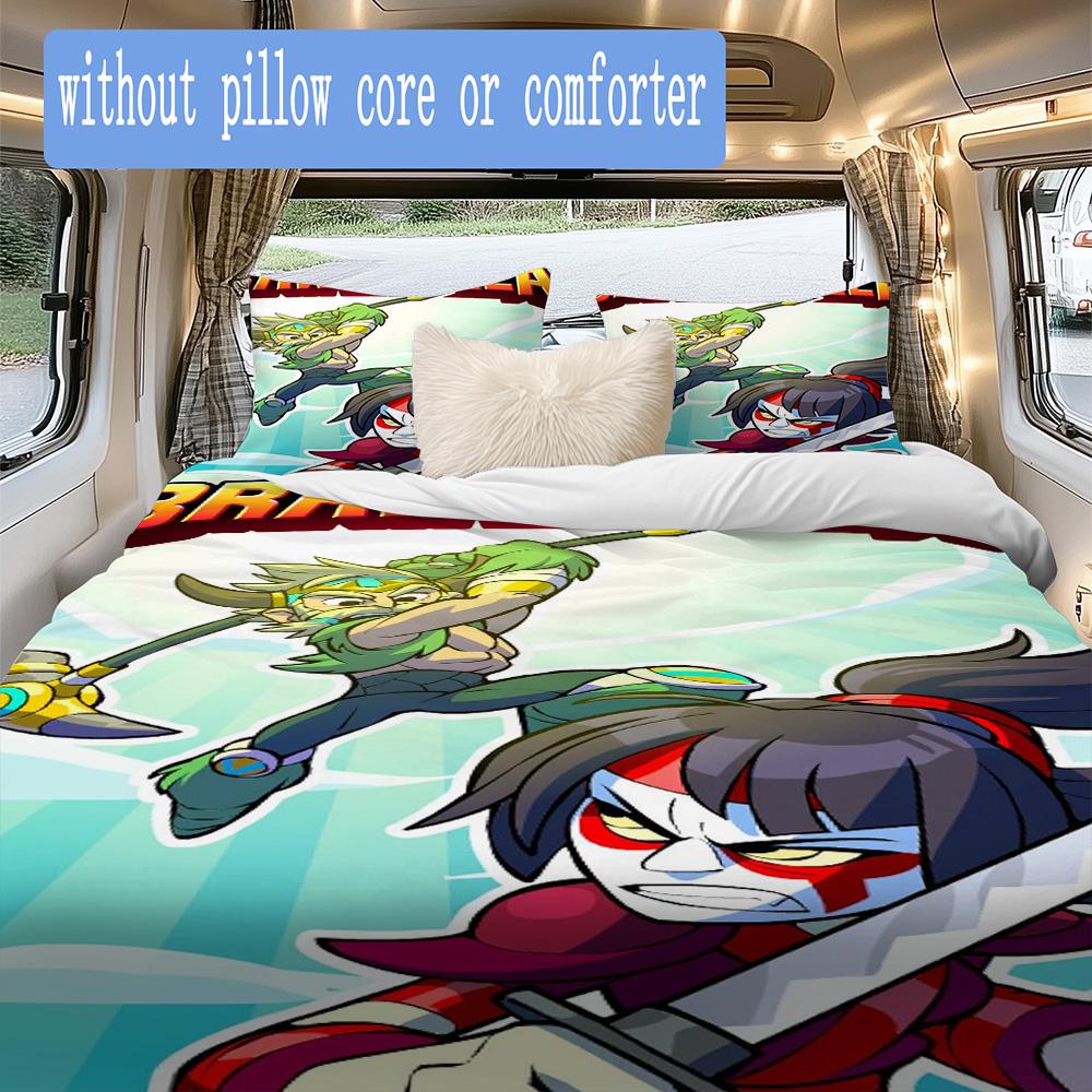Brawlhalla Pattern Bedding,Quilt Set Quilt Cover Pillowcase Home Birthday Gift (1*duvet cover+2*pillowcase,without core)SSJT0917060