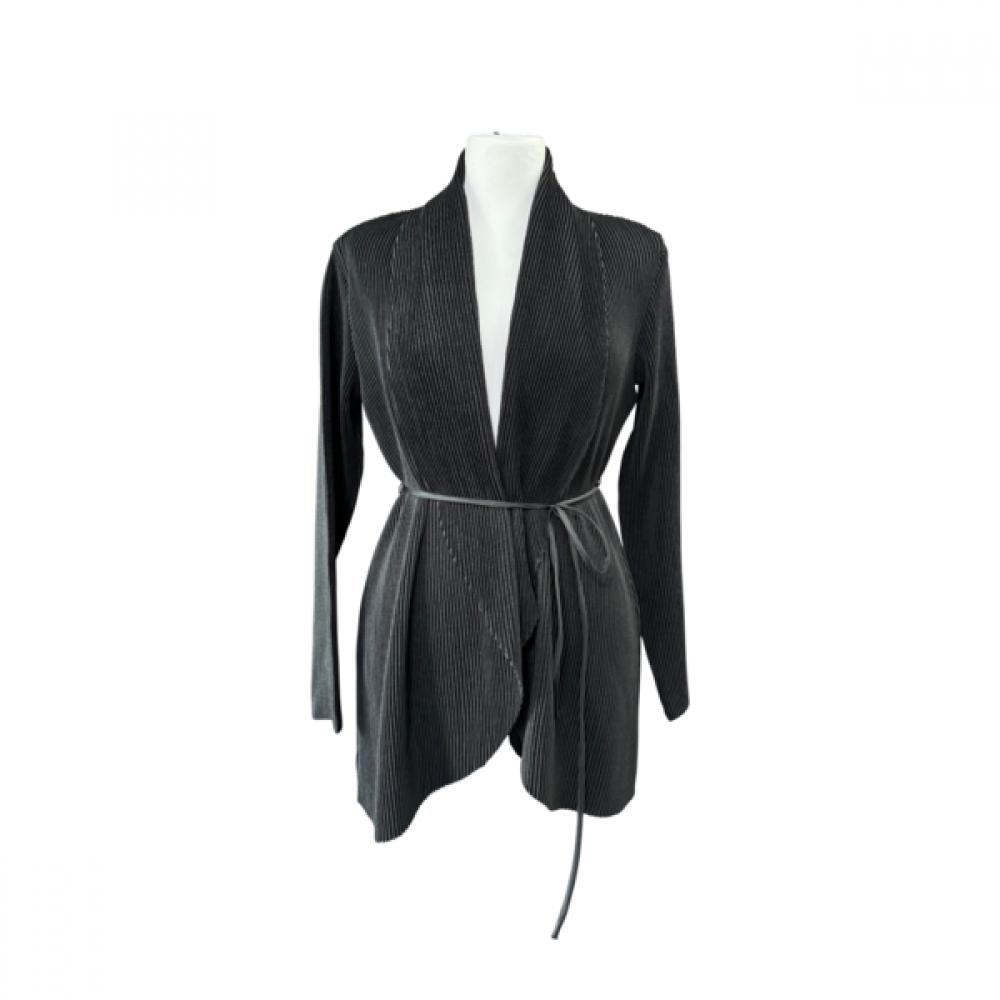 Specchio Open Shawl Collar Cardigan Back Waist Ribbon 461 806