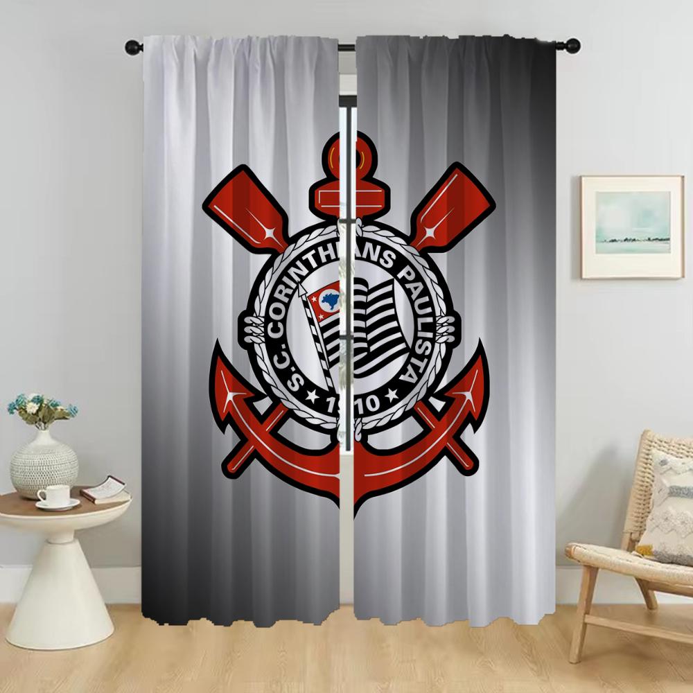 Corinthians Blackout Curtain for Room 2 Panel Halloween Decoration Anti-mosquito Curtains 2 Pieces Home Interior Curtains Shades