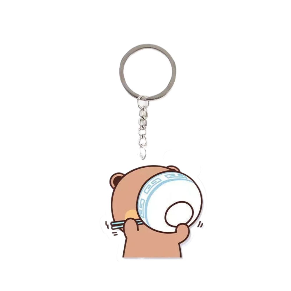 Animal Super Cute Couple Keychain Cartoon Cute Cartoon Bubu Dudu Key Chain Car Keyring