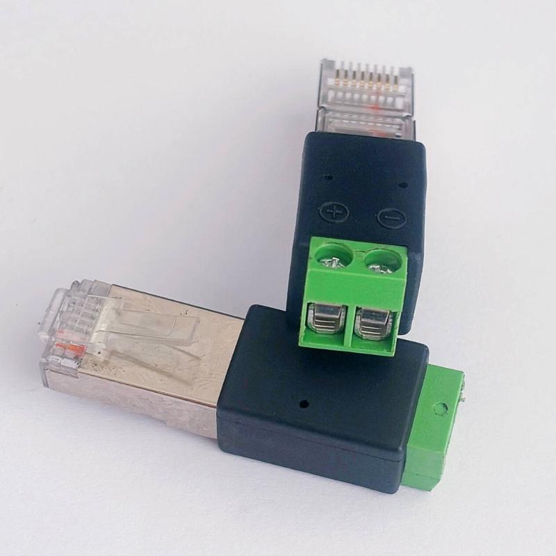 4 шт. Разветвители-конвертеры RJ45 Male на 485 Сетевые разъемы Винтовые клеммы Адаптеры Конвертеры Адаптеры с кристаллическим разъемом