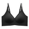 Letter shoulder strap underwear simple anti-sagging small chest gathering underwear adjustment type sexy bra seamless