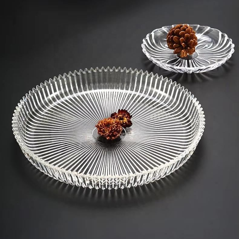 Hot Selling Eco-Friendly Food Grade PC Material Transparent Plate Shatterproof Heat Resistant Non-Toxic Fruit Plate for Outdoor