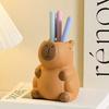 Cartoon Capybara Pen Holder Tabletop Storage Interesting Capybara Pencil Storage Box Multi-Functional Cosmetic Organizer