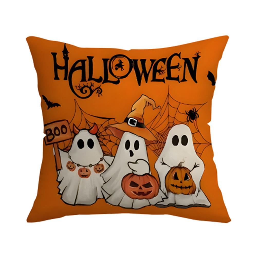 New Digital Printing Pillow Case Nordic Halloween Ghost Truck Bat Decorative Cushion Pillow Case