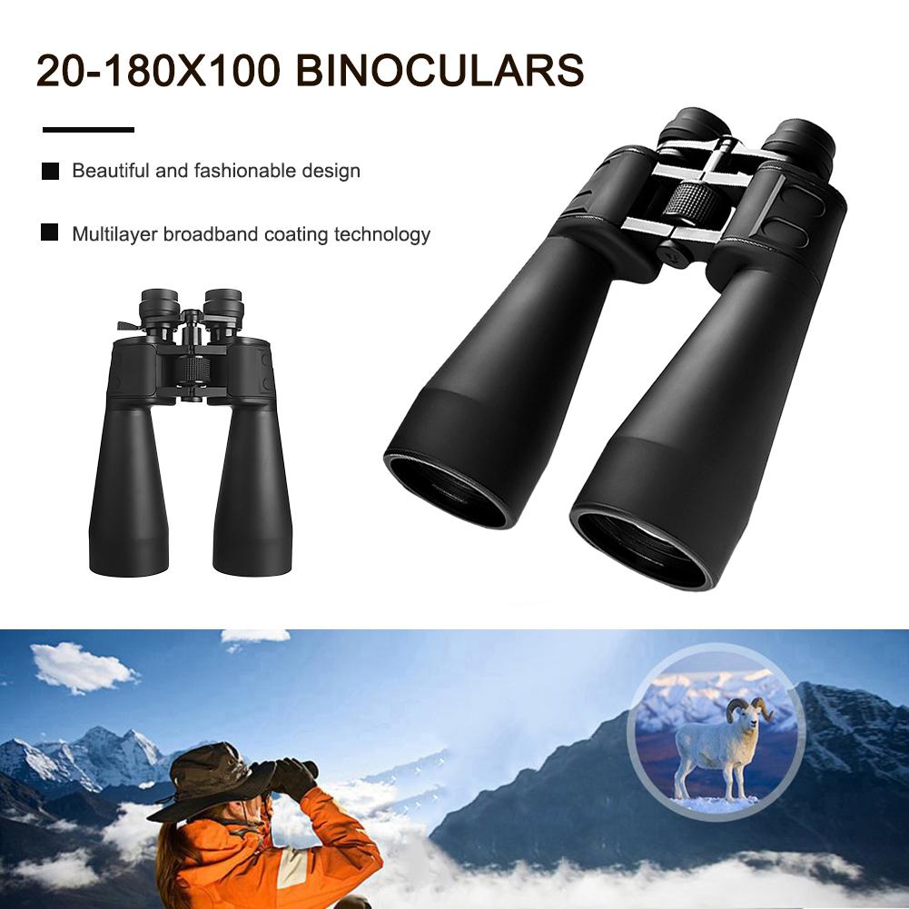 Профессиональный ночной прицел 20-180x100 Zoom мощный HD бинокль IPX4 водонепроницаемый дальнего действия для астрономии наблюдения за птицами