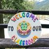 Cartoon Welcome To Our Classroom Sign Wooden Door Hanging Ornament Welcome Door Signs  Classroom