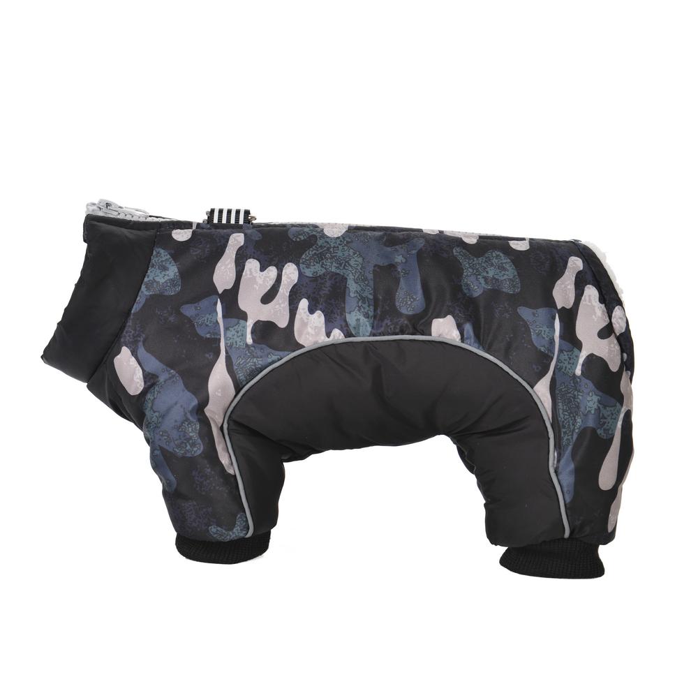 Dog Coat Pet Dogs Winter Warm Windproof Clothes Puppy Down Jacket Pet Clothes Four Legs Zipper Soft Dog Apparel Soft Dog Coat Jumpsuit for Dogs Cats