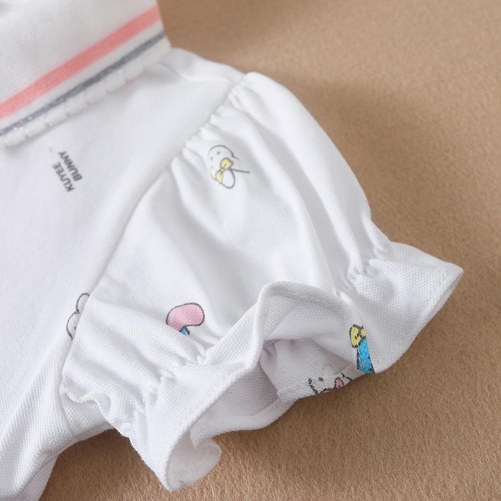 Baby Girls Summer Shirt 2024 New Kids Cotton Short Sleeved Clothes Kids Polo T-shirt Baby Turn-Down Collar Clothes
