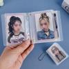 Мини Фотоальбом-брелок 2/3 дюйма Держатель для K-pop Фотокарточек Кармашки для ID Фото Идола Кейс для Хранения Маленьких Фото ПВХ Альбом-папка Подарки
