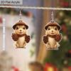 2D Плоские Милые Акриловые Серьги с Животными Персонализированные Мультяшные Серьги-Подвески с Животными Забавные Серьги-Капли с Белкой для Женщин Шарм Ювелирные Изделия Подарки