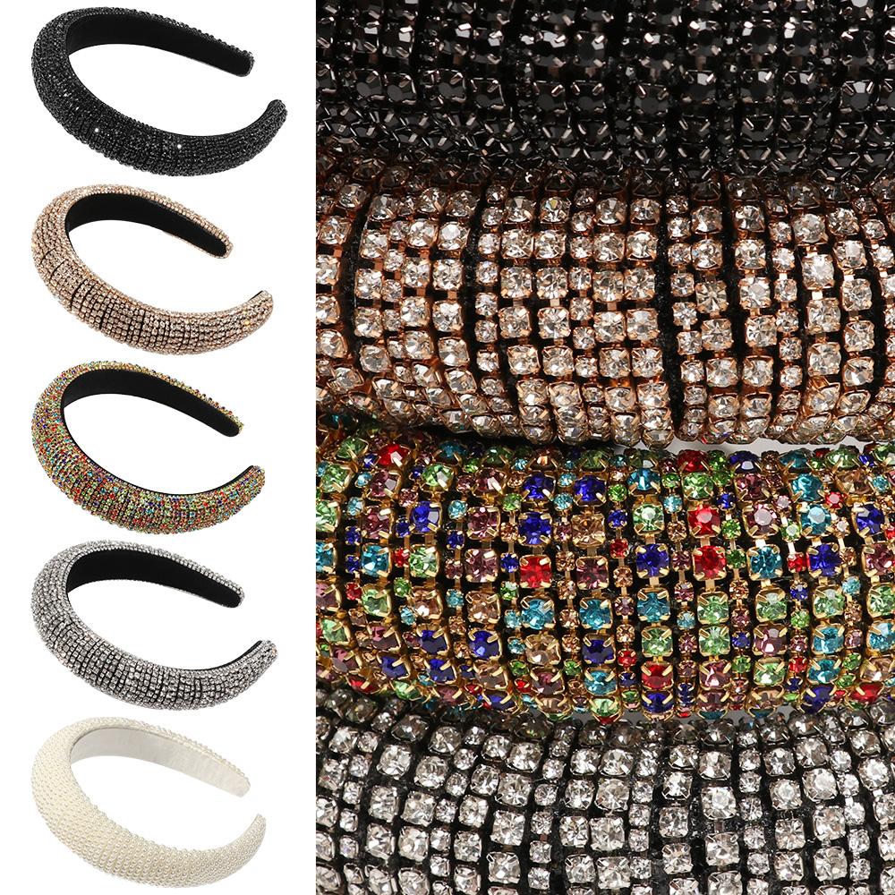 Headband Hair Hoop Luxury Full Crystal Wedding Headdress Rhinestone Pearl Haiband Baroque Tiara