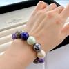14Mm High Quality Retro Premium Morandi Mixed Color Artificial Crystal Pearl Bracelet Bracelet