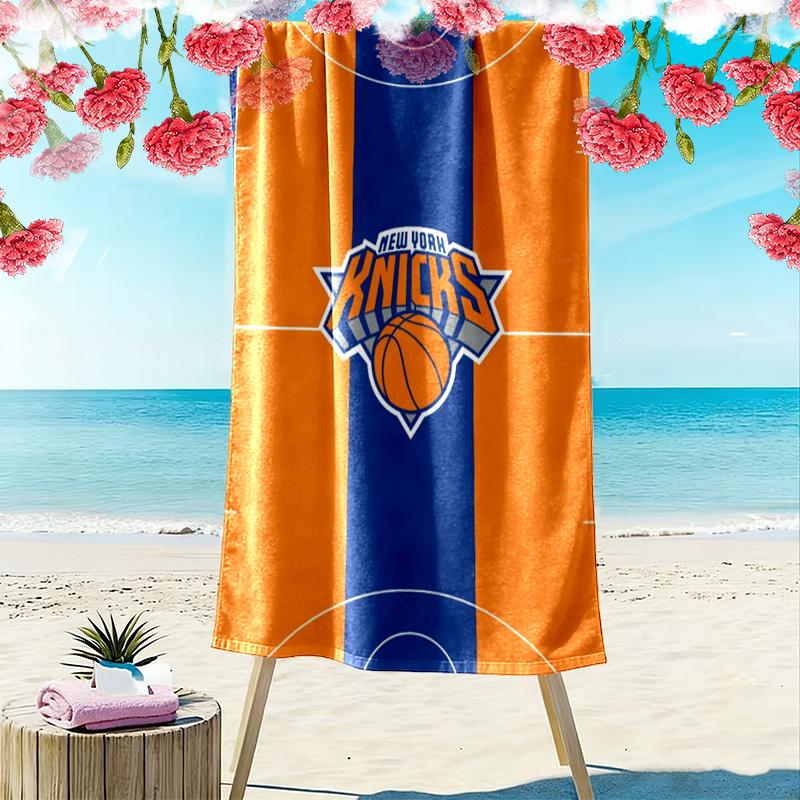 Пляжное полотенце с принтом NY Knicks, Большое мягкое быстросохнущее полотенце для пляжа, кемпинга, плавания