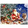 Full Round Diy Diamond Painting Santa Claus and Deer Diamond Embroidery Christmas Cross Stitch