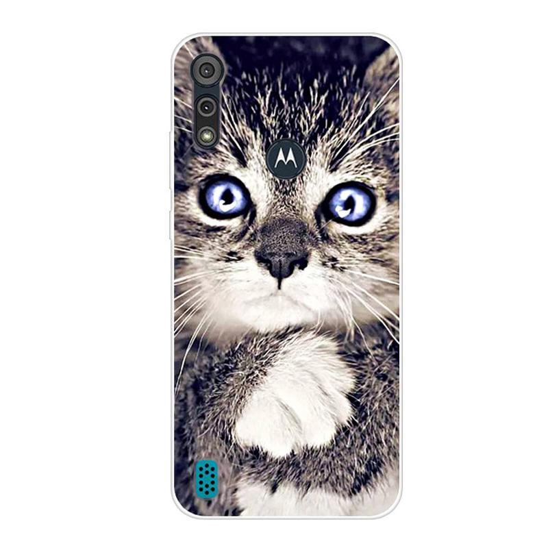 For Motorola Moto E6S 2020 Case Shockproof Soft Silicone TPU Back Cover For Moto E6S 2020 E6i Phone Cases E 6S Case Cute Cartoon