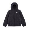 Hooded Zipper Versatile Long Sleeve Down Jacket Kids Jackets Black HQ7186-010