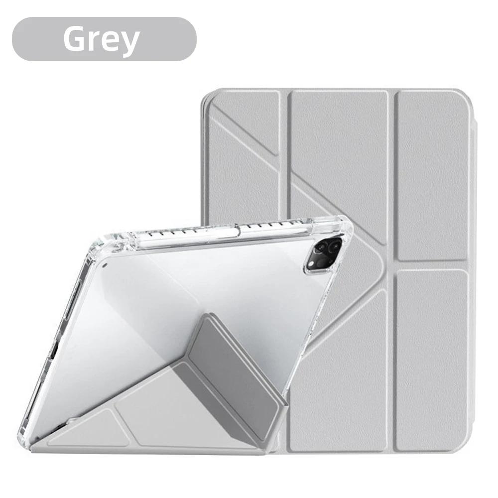 Для чехла iPad iPad Pro 13/11 M4 Air 11/13 M2 для 10-го поколения Pro 12.9/11 Air 4/5-го mini 6 Чехол Y-образная подставка Акриловый Прозрачный
