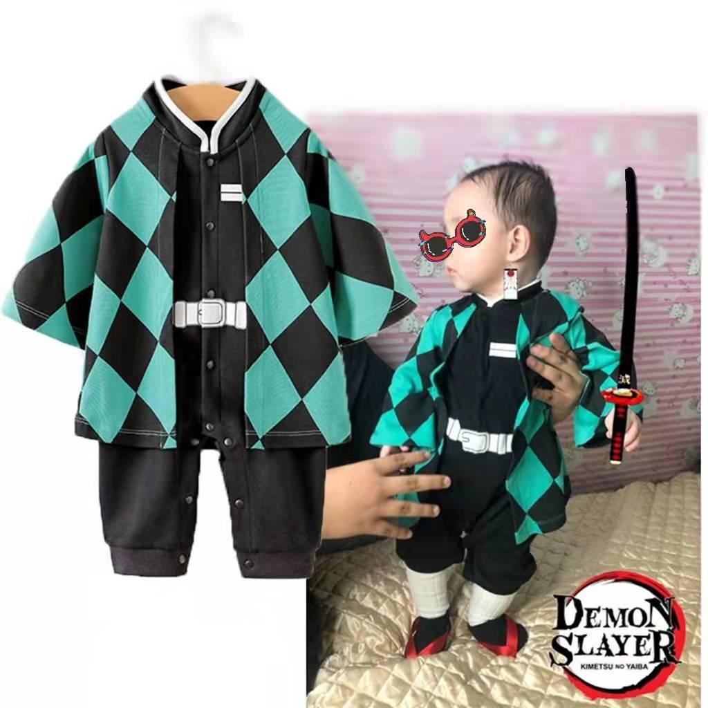 Костюм для косплея «Убийца демонов», детская одежда, детский комбинезон с героями мультфильмов и аниме, рождественские коврики для мальчиков и девочек на Хэллоуин, детский косплей, одежда для младенцев, детский комбинезон, комбинезон