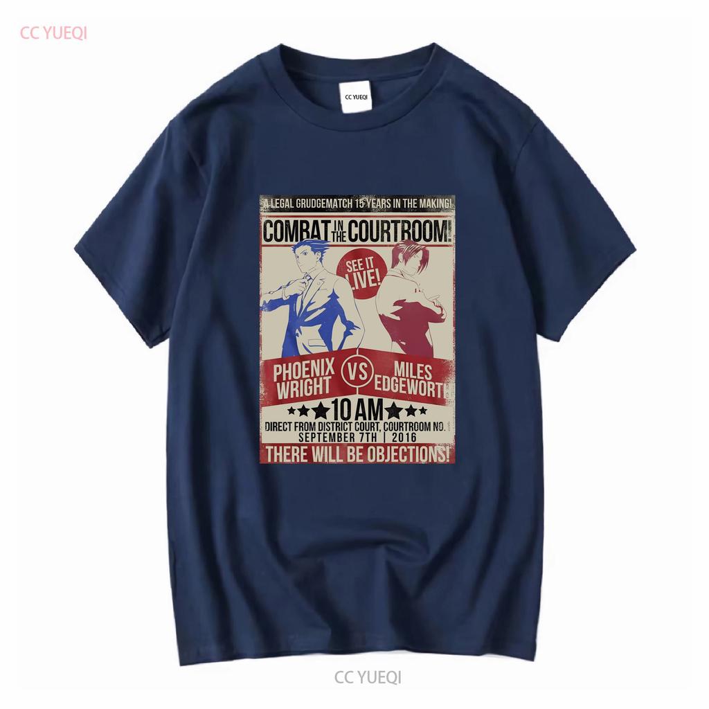 Ace Attorney Fight Heather Adult T Shirt Vintage Washed Designer Clothes Top For Everyday Wear Breathable Fashion Homme