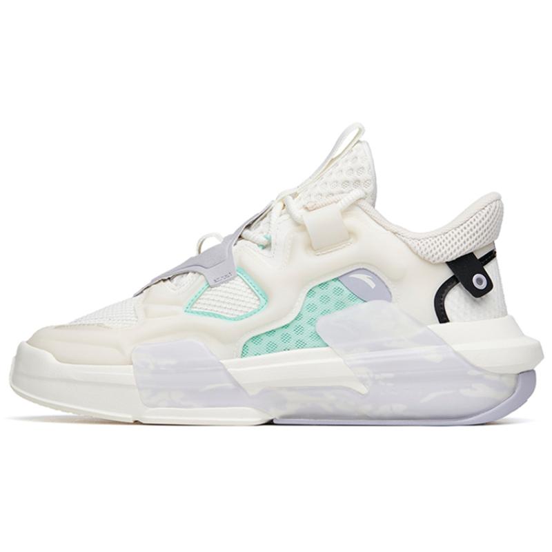 Anta Dominant 3.0 Нескользящие износостойкие низкие кеды для скейтбординга Женские бело-серые кроссовки 122218084-1