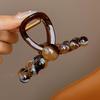 3 Elegant Pearl Medium Claw Clips for Women New Style for 2025 Temperament Hair Clip Shark Clip Light Luxury Headwear Very Suitable for Gifts
