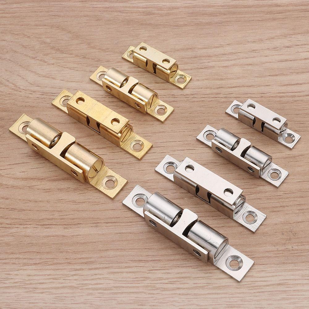 1Pcs Brass Copper Bead Lock Closet Tension Latch  for Furniture Cupboard Cabinet Door