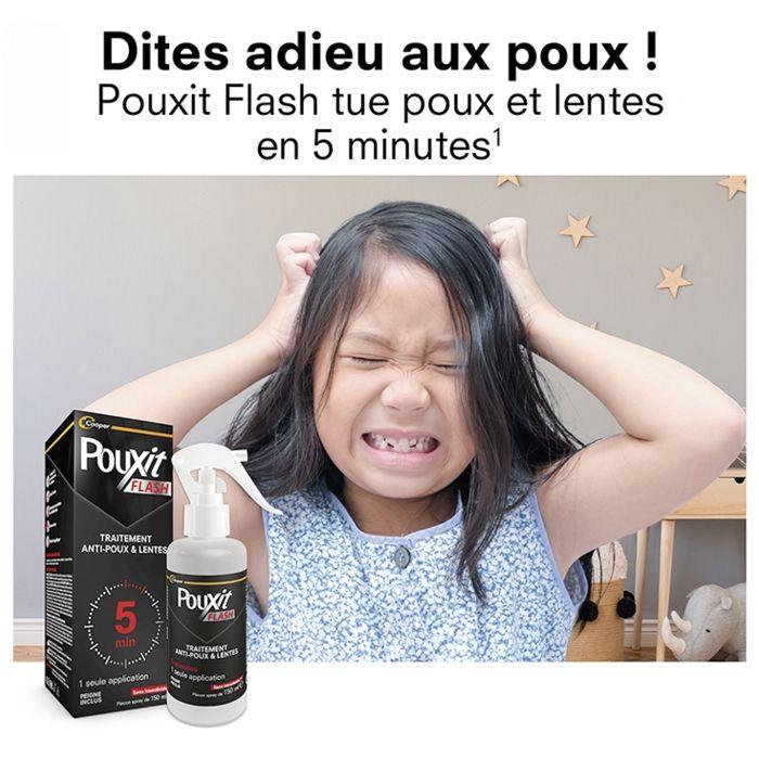 Pouxit Flash Spray Anti-Poux et Lentes 5 мин. 100% эффективность 2 x 150 мл, специальное предложение