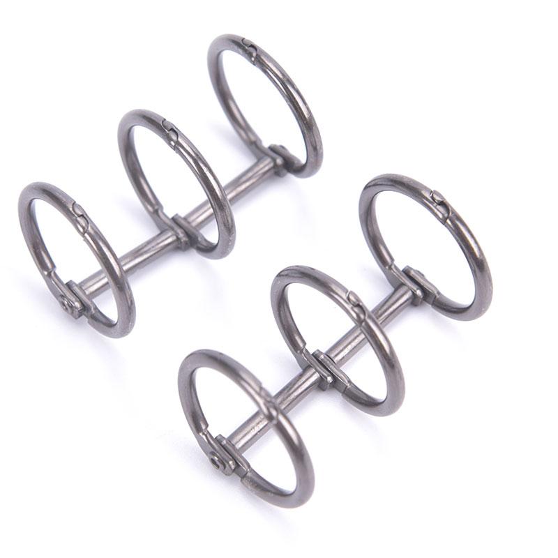 2Pcs Metal Loose Leaf Book Binder 3 Rings For Notebook Album Scrapbook Clips