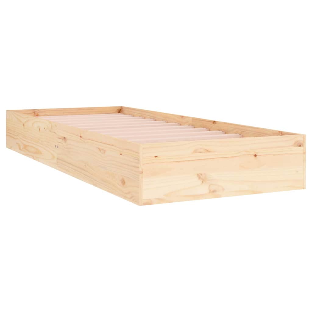 vidaXL Massivholzbett 90x190 cm
