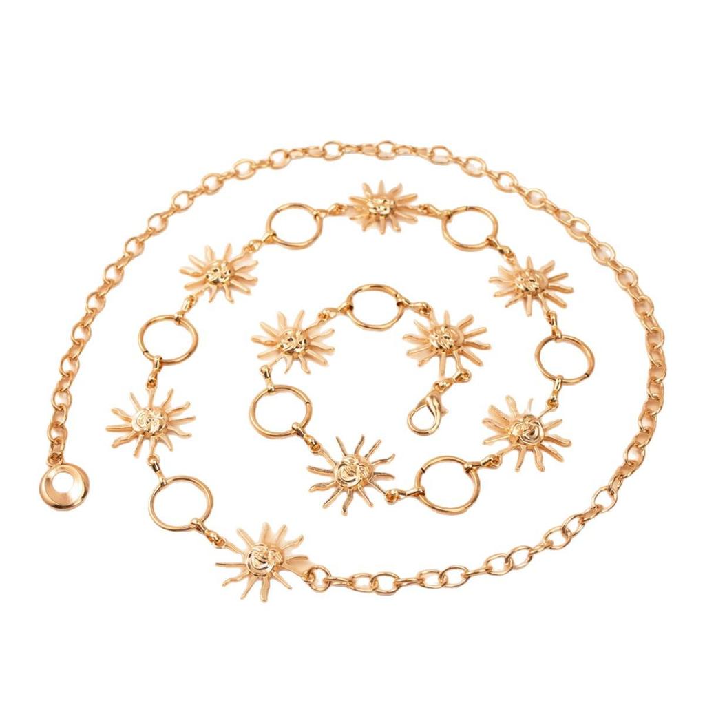 Межграничная металлическая цепочка на талию с шипами: Панк Хип-хоп Ретро Преувеличенная Женская Цепочка для Тела