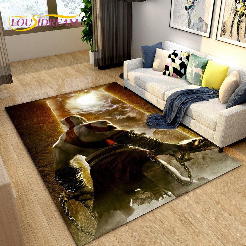 Большой коврик для игры God of War, коврик для геймеров, коврик для гостиной, спальни, дивана, коврик для украшения, детский нескользящий напольный коврик
