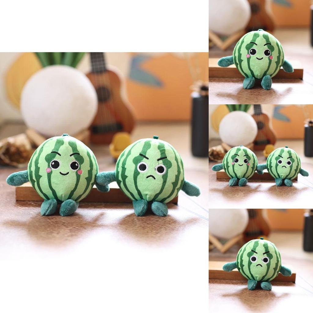 Cute Watermelon Plush Keychain With Soft Short Hair For Bag Decor And Gifts