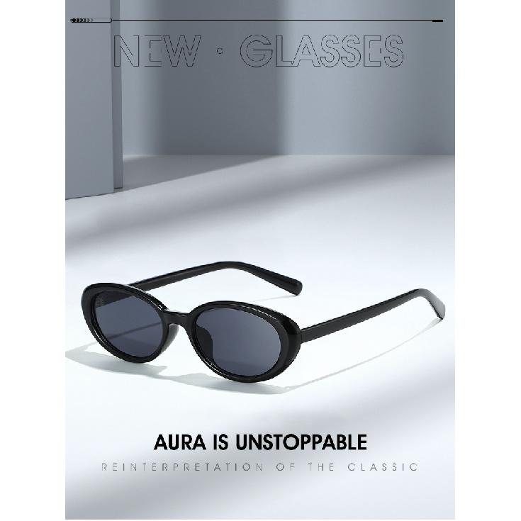 TR90 small frame oval cat-eye sunglasses for women, UV400 protection, retro style