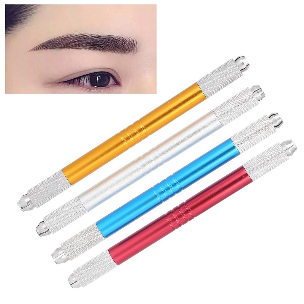 4 шт. Ручка для микроблейдинга ручная Алюминиевый сплав Набор аксессуаров для макияжа, татуажа бровей