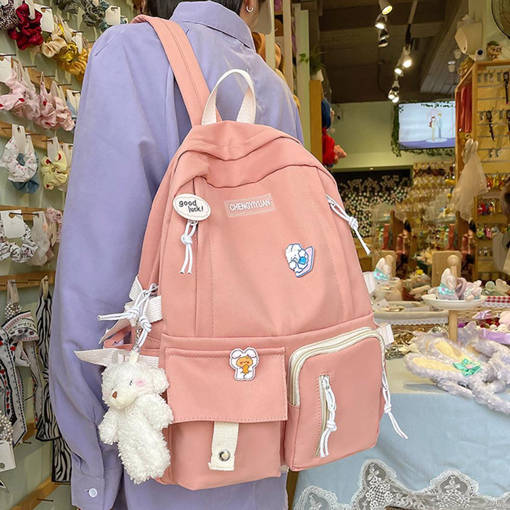 Women's Handbag and Backpack School Books Bags for Teenage Girls Large Capacity College Student Schoolbags Casual Nylon Female Rucksack