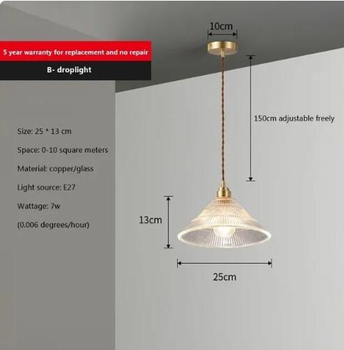 Подвесной светильник из стекла в стиле ретро, скандинавское домашнее украшение, освещение для спальни, гостиной, столовой, 220 В, подвесные лампы для освещения