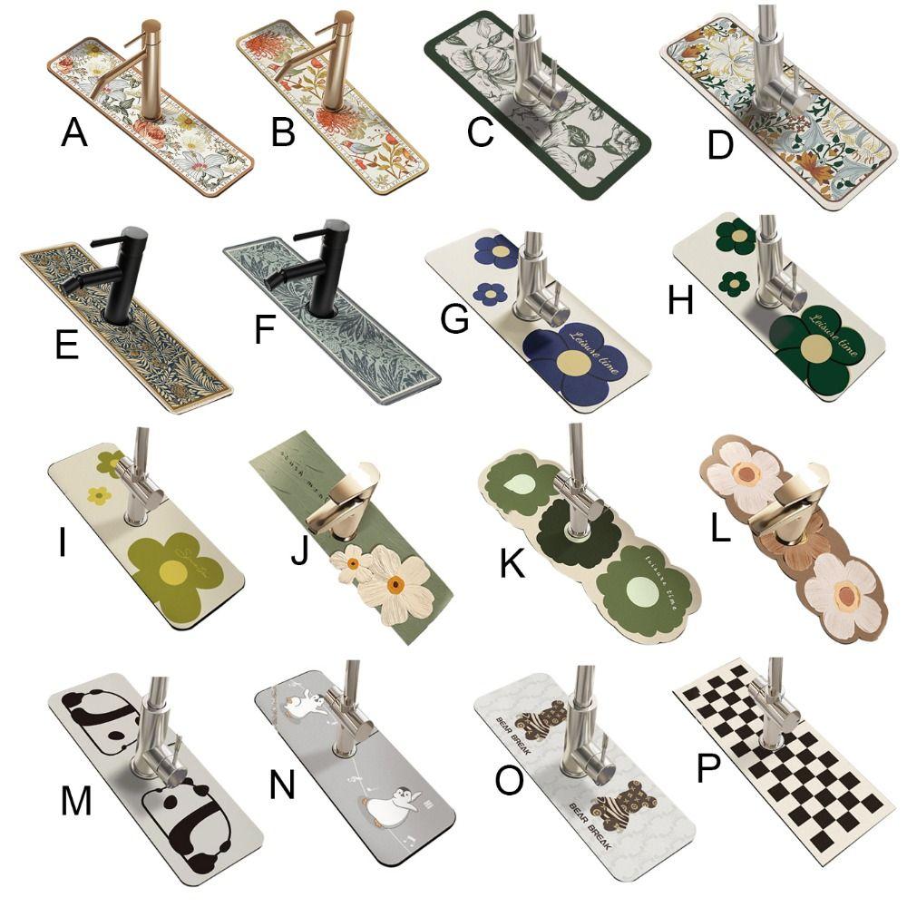 Non Slip Countertop Protection Mat Sink Splash Guard Faucet Mat Absorbent Pad Faucet Drain Pad