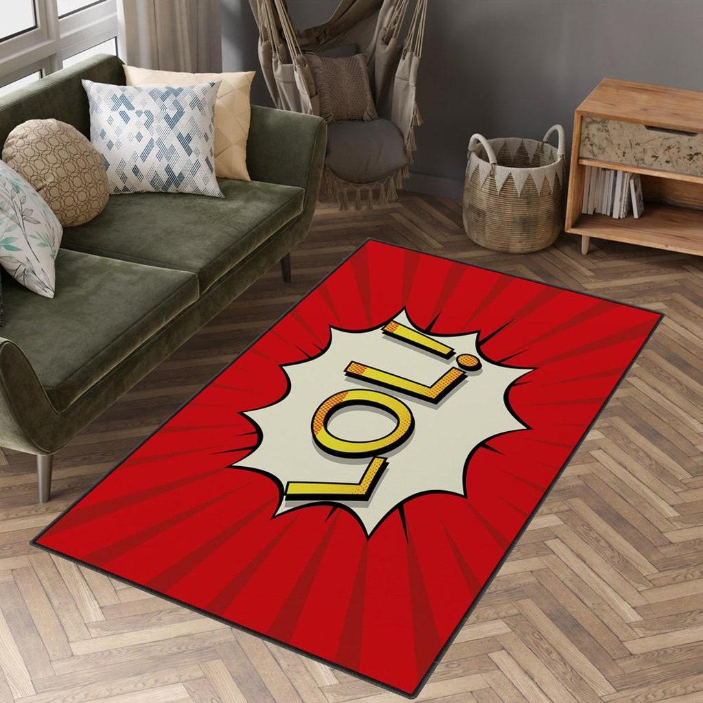 Коврик KEEP OFF Hype Decor, большой черно-белый ковер Hype Decor, ковер для гостиной, подарок на новоселье