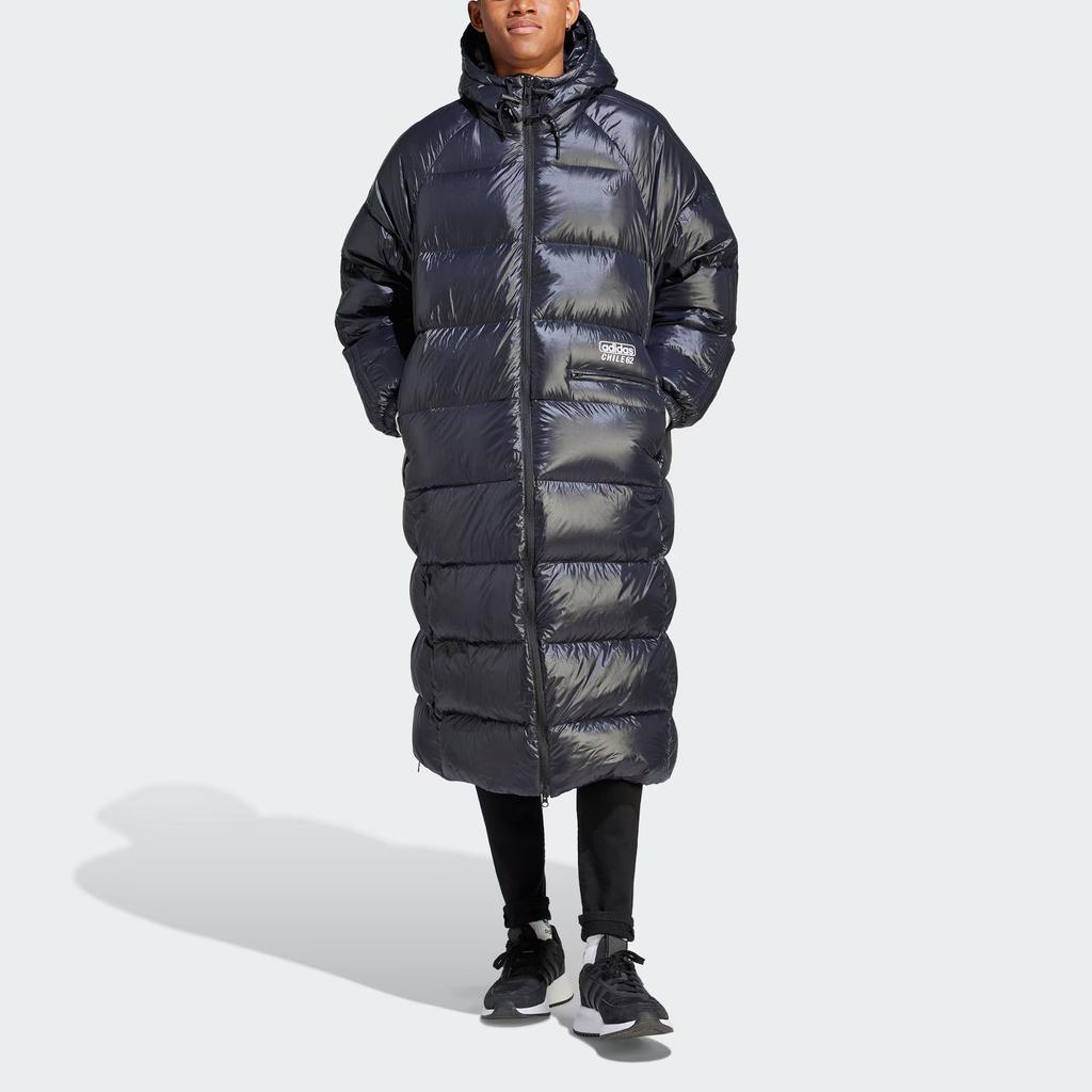 Adidas Originals Windproof Lightweight Sports Long Down Jacket Men Outerwear Black IL6151