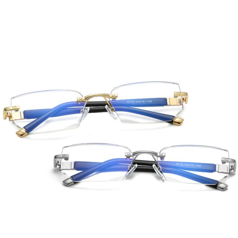 Мужские очки для чтения без оправы, модные тенденции, женские очки для пресбиопии, очки по рецепту, мужские деловые очки с линзами HD от +1,0 до +4,0