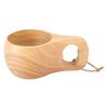 Деревянная чашка для чая Многоцелевая деревянная кружка в скандинавском стиле с ручкой для питья вина, молока, кофе 200 мл