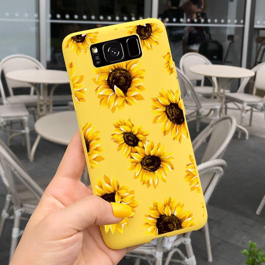 Ударопрочный Чехол Для Samsung S8 Plus SM-G955F Чехол Цветной Ромашка Кактус Мягкий Матовый Чехол Для Телефона Для Samsung S8 S 8 S8+ G950F Capa