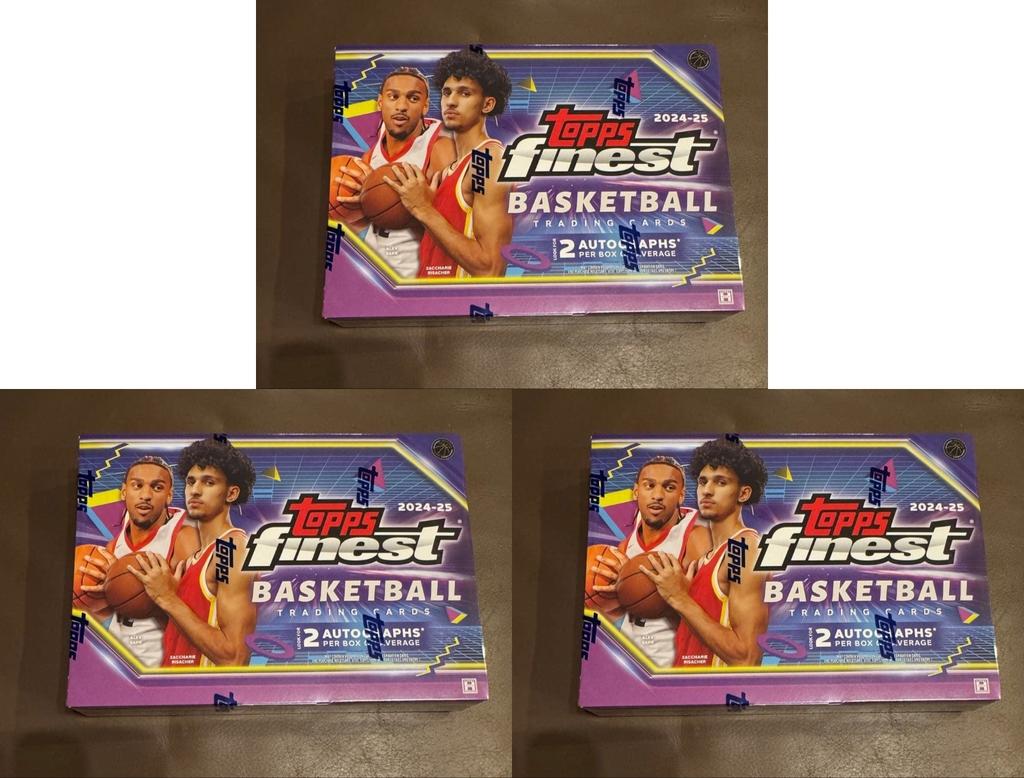 3 Box Set 2024 25 TOPPS FINEST BASKETBALL HOBBY FACTORY SEALED