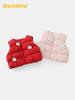 DUUDUU Красный пуховый жилет на Новый год для девочек-малышей - Теплая зимняя верхняя одежда