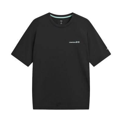 Li Ning Outdoor Повседневная свободная футболка с коротким рукавом и буквой на спине Унисекс Топы ATSW405-2