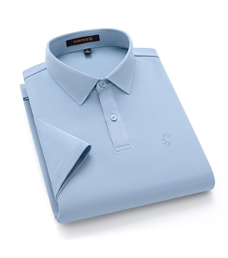 Comfortable Men's T-Shirt Short-Sleeved Polo Shirt with Cool and Antibacterial Properties