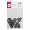 Kit.Pouch.Découpage"deep Edge": "Hearts", 1.1-5.5 X 1.2-6cm, Tab.-bag 3pcs